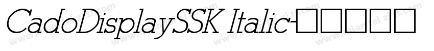 CadoDisplaySSK Italic字体转换